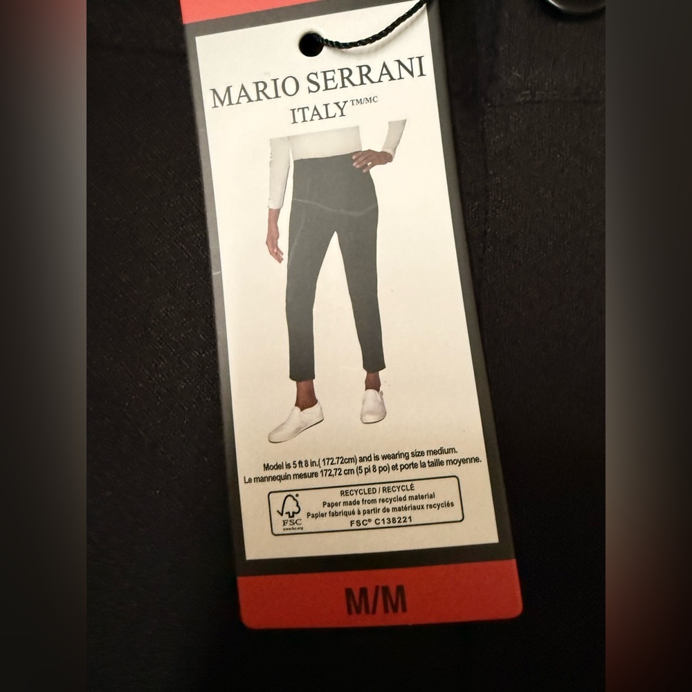💙 Mario Serrani - Women's Pull-on Black Stretchy Pants (NWT) - Picture 9 of 14